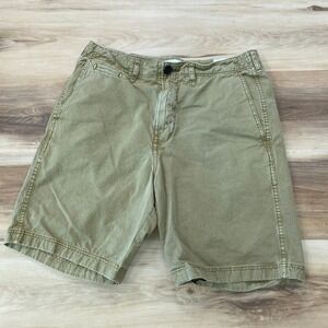 Billy Reid Chino Shorts 30 Mens Casual 100% Pima Cotton Flat Front Khaki